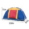 Bosonshop Outdoor 8 Person Camping Tent Easy Set Up Party Large Tent for Traveling Hiking With Portable Bag, Blue - Blue