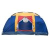 Bosonshop Outdoor 8 Person Camping Tent Easy Set Up Party Large Tent for Traveling Hiking With Portable Bag, Blue - Blue