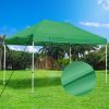 10X15ft EZ Pop Up Canopy Folding Gazebo/Green - As Picture