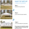 US Stock 3 x 6m Four Sides Waterproof Tent with Spiral Tubes White - 3M