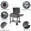 Free shipping ZOKOP Square Oven Charcoal Oven Plastic Wheel Gills YJ - black