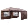 3 x 6m Two Windows Practical Waterproof Folding Tent Dark Coffee Folding Tent - Dark Coffee